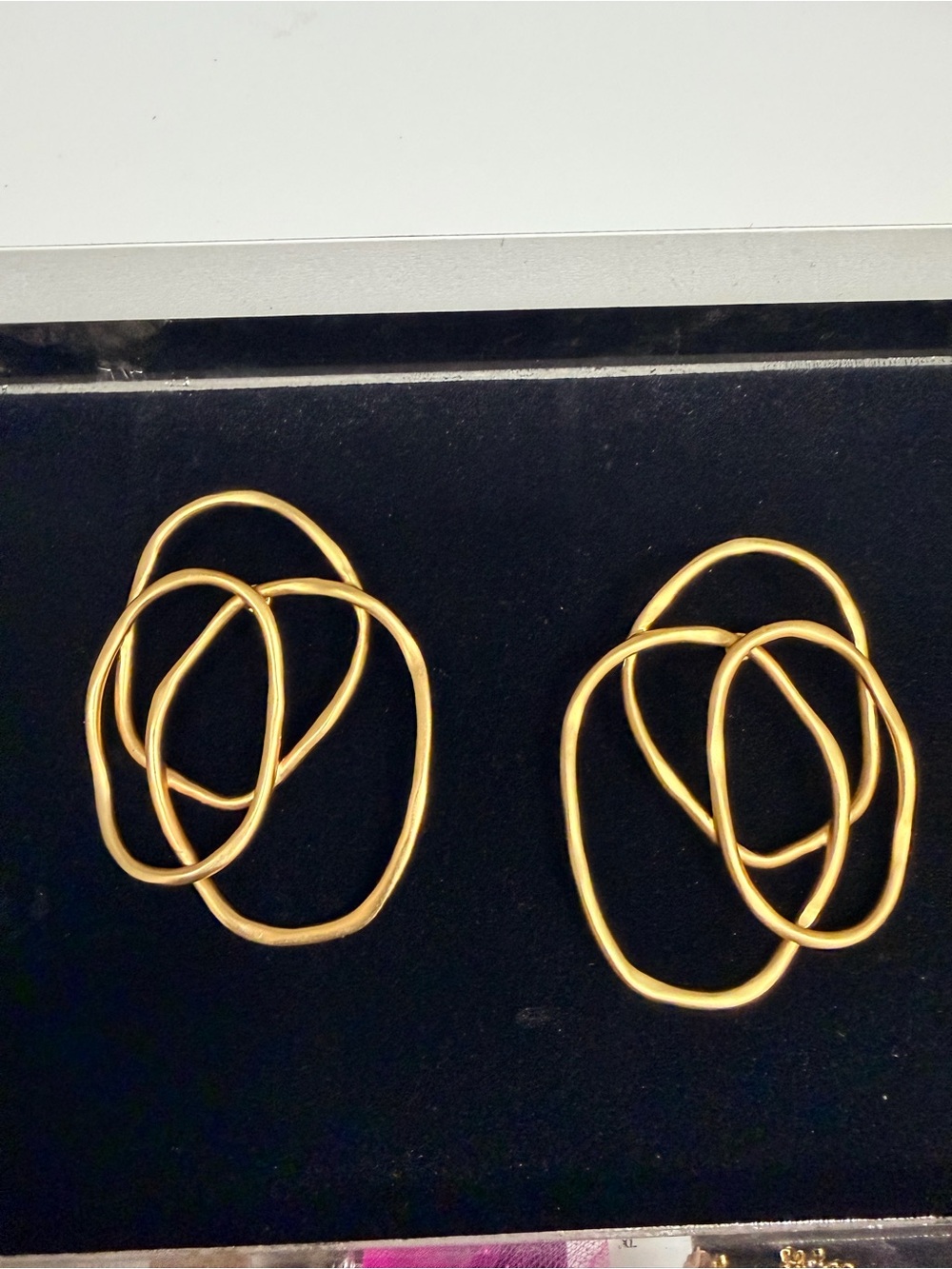 Archived KHOI Interlaced Gold Knot Post Earrings